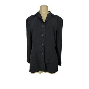 Tahari Vintage Size 12 Women Button Up Blazer Jacket Made In USA Career K38